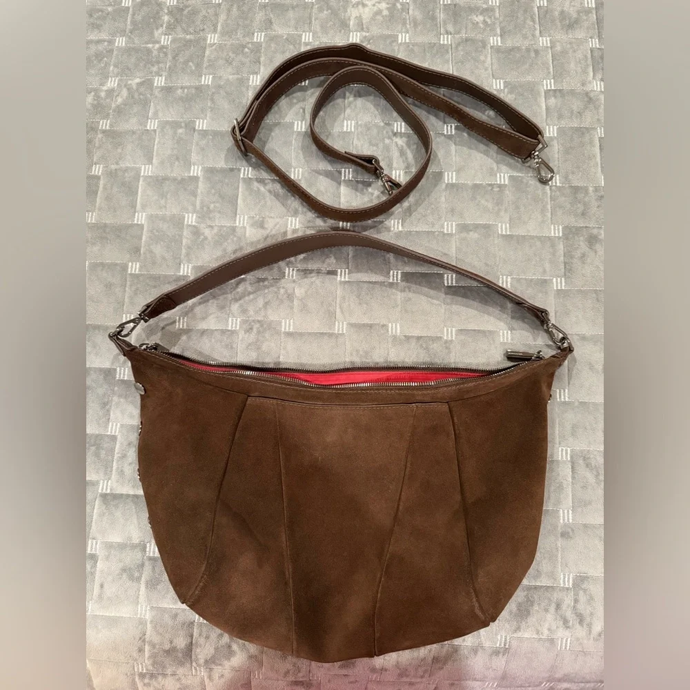 Hammitt Morgan Espresso Brown Suede Bag and North 110 wallet - Picture 4 of 7